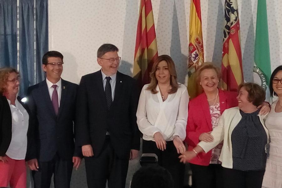 Susana Díaz y Ximo Puig, en Ontinyent