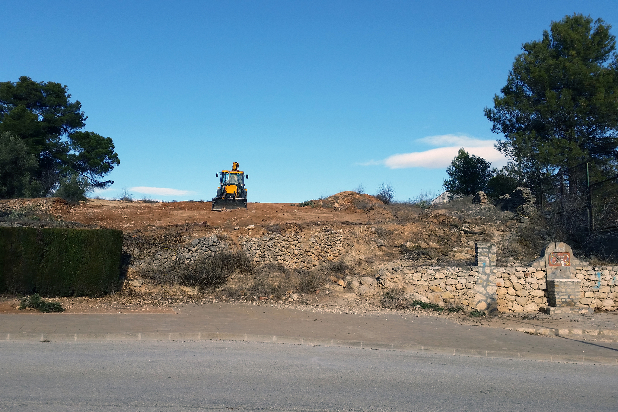Obras en la calle Alcoy, de Bocairent