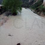 Las fuertes lluvias dejan una nueva crecida de El Clariano en Ontinyent