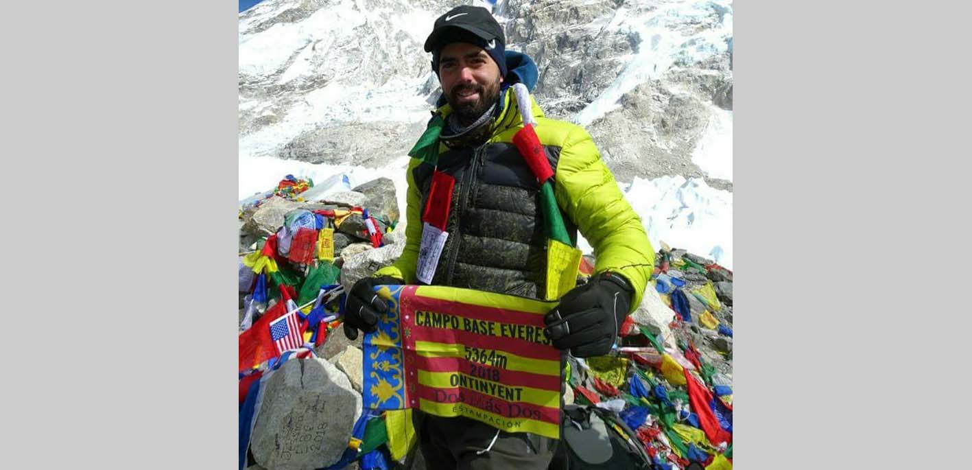 Alberto en el Camp Base de l'Everest