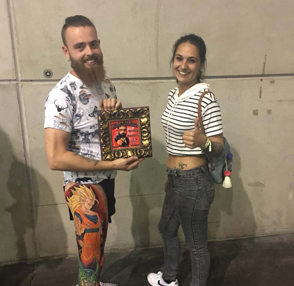 Eva Ferrero amb el company tatuat