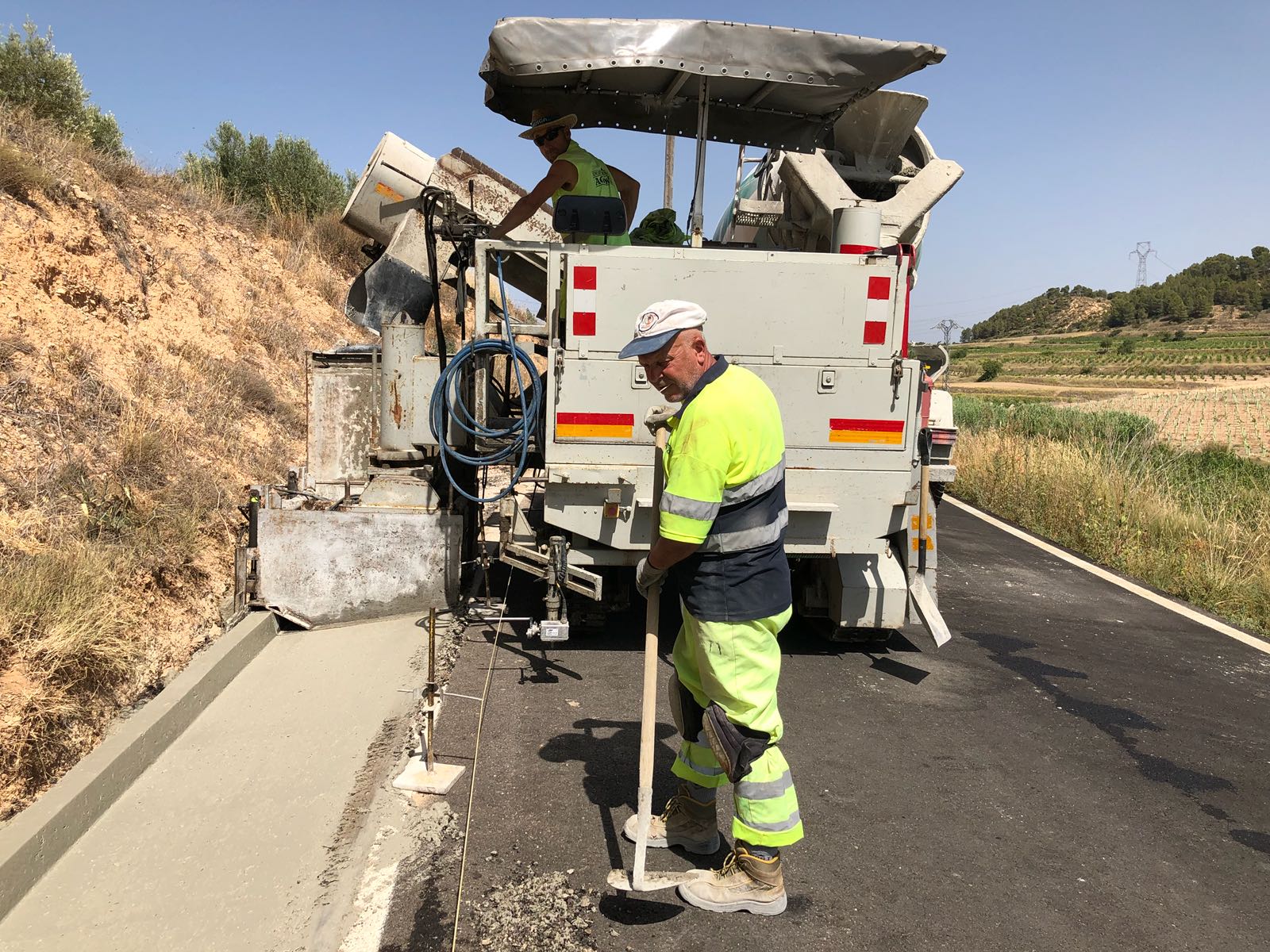 Obras en la CV654 en Fontanars