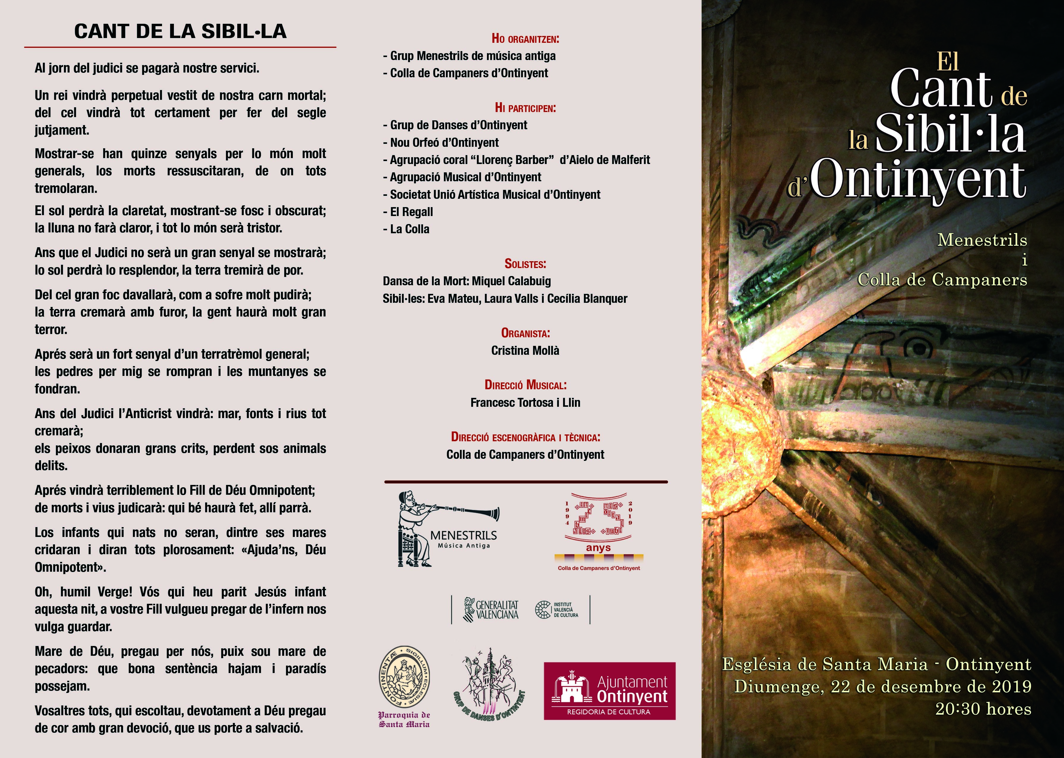 El Cant de la Sibil·la se presenta esta tarde
