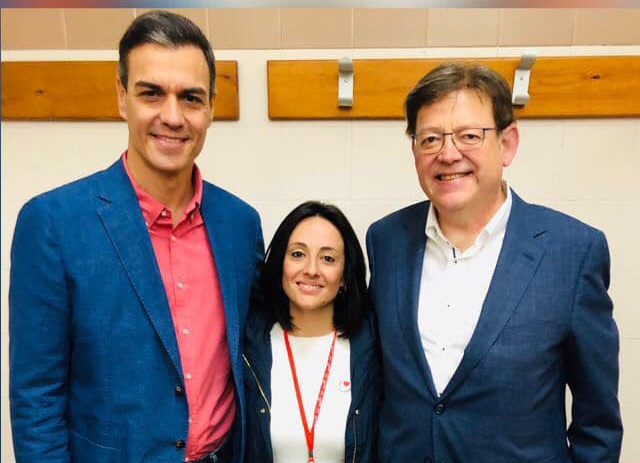 Pedro Sánchez, Rebeca Torró i Ximo Puig