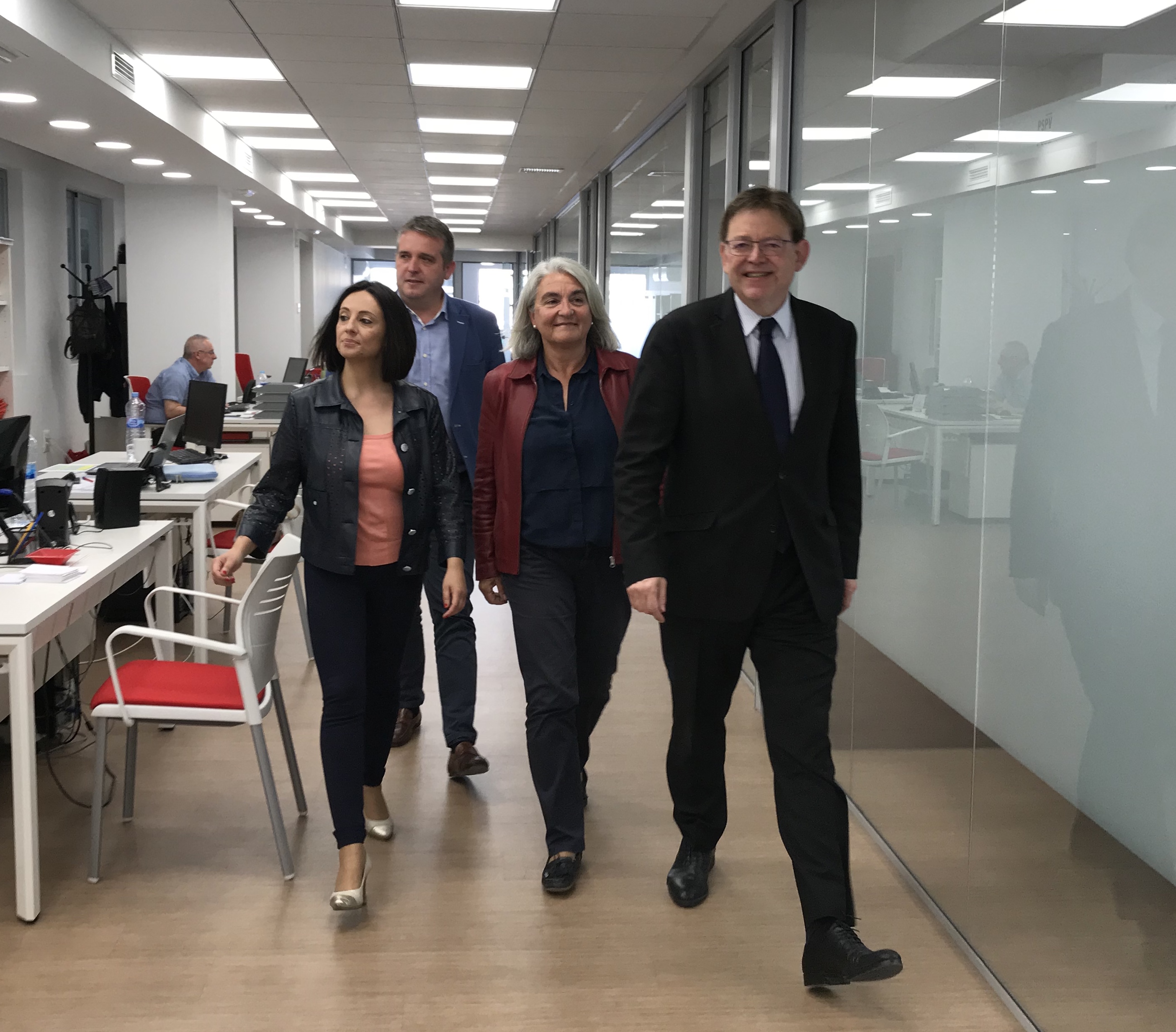 Ximo Puig, Margarita Laudes, Rebeca Torró i Jaime Peris