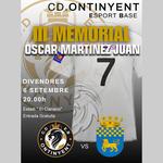 El CD Ontinyent cierra la pretemporada con el III Memorial Óscar Martínez