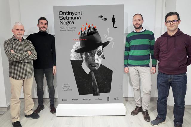 Ontinyent presenta el cartell del seu V cicle de cinema i novel·la negra