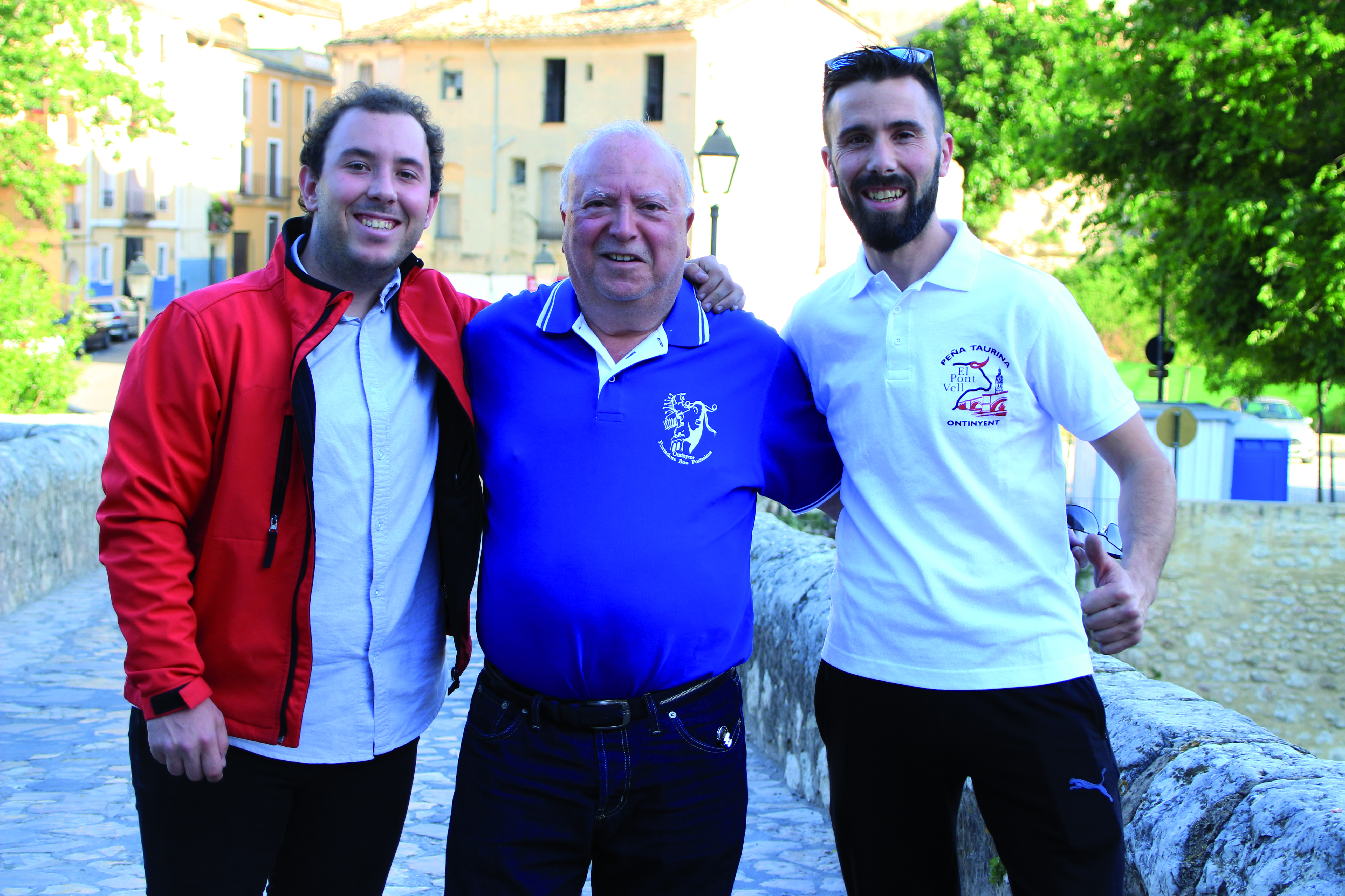 Los presidentes de las tres peñas taurinas de Ontinyent