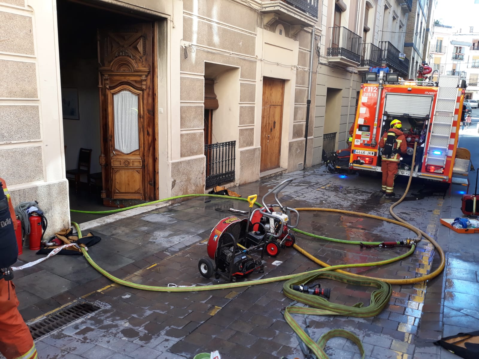 Incendio en Bocairent. Foto: Bomberos