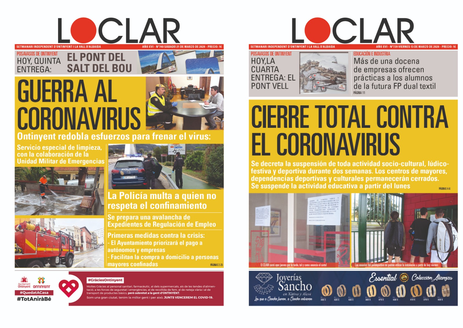 Fotos de les dos últimes portades de Loclar