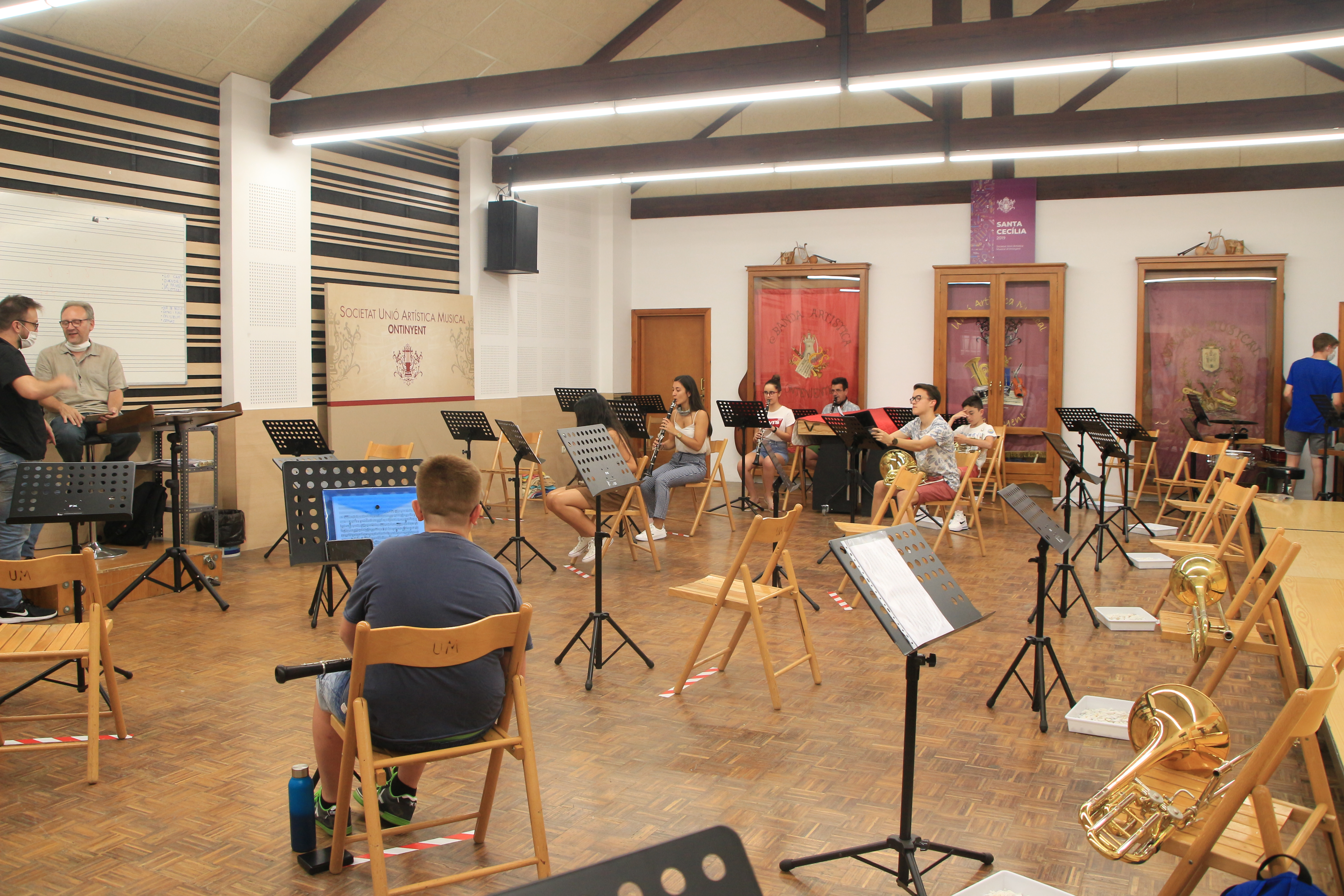 Foto dels assaigs de la Societat Unió Artística Musical
