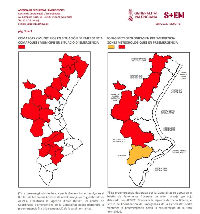 El nuevo mapa de emergencias