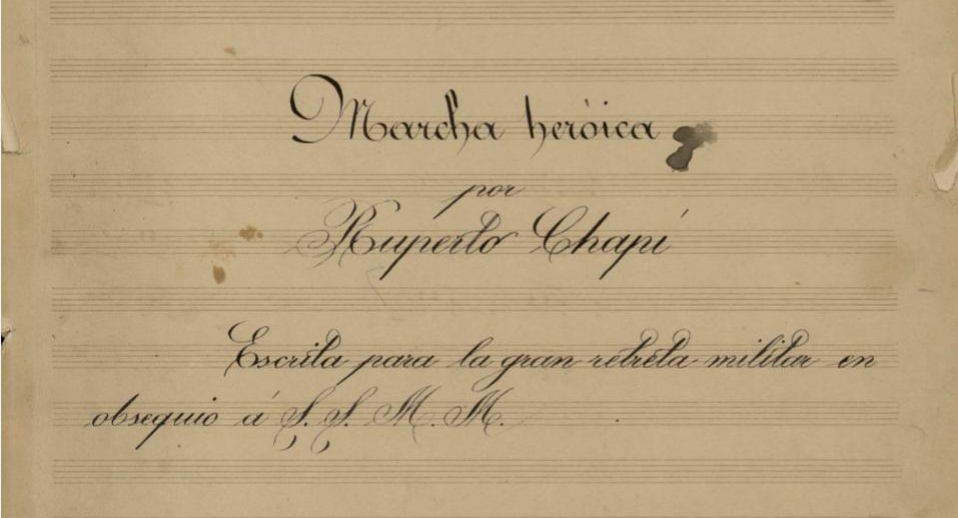 La partitura de Chapi. Biblioteca Nacional de España