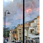Evacúan a la población de Terrateig por el incendio en el barranco de La Font