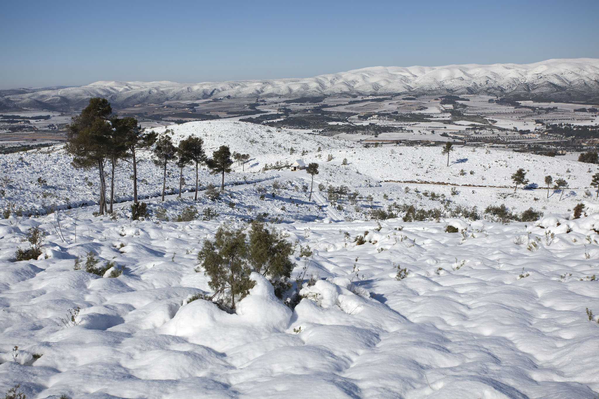 Neu a la serra d'Ontinyent. Arxiu