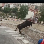 Cau un bou al riu en el Bou de les Penyes