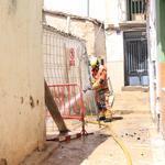 Incendi al carrer Teixidors d'Ontinyent