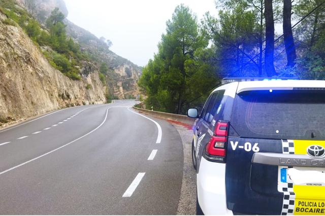Un herido entre en la carretera entre Bocairent y Ontinyent
