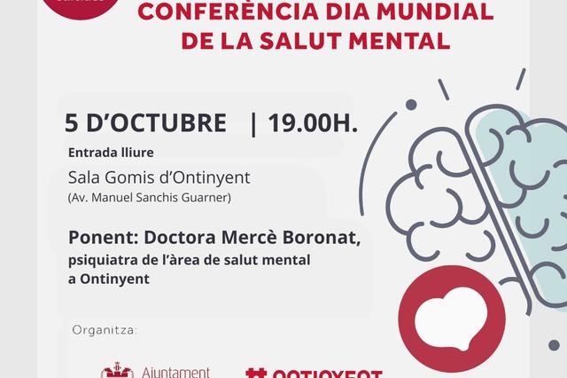Ontinyent organitza una xerrada pel Dia Mundial de la Salut Mental