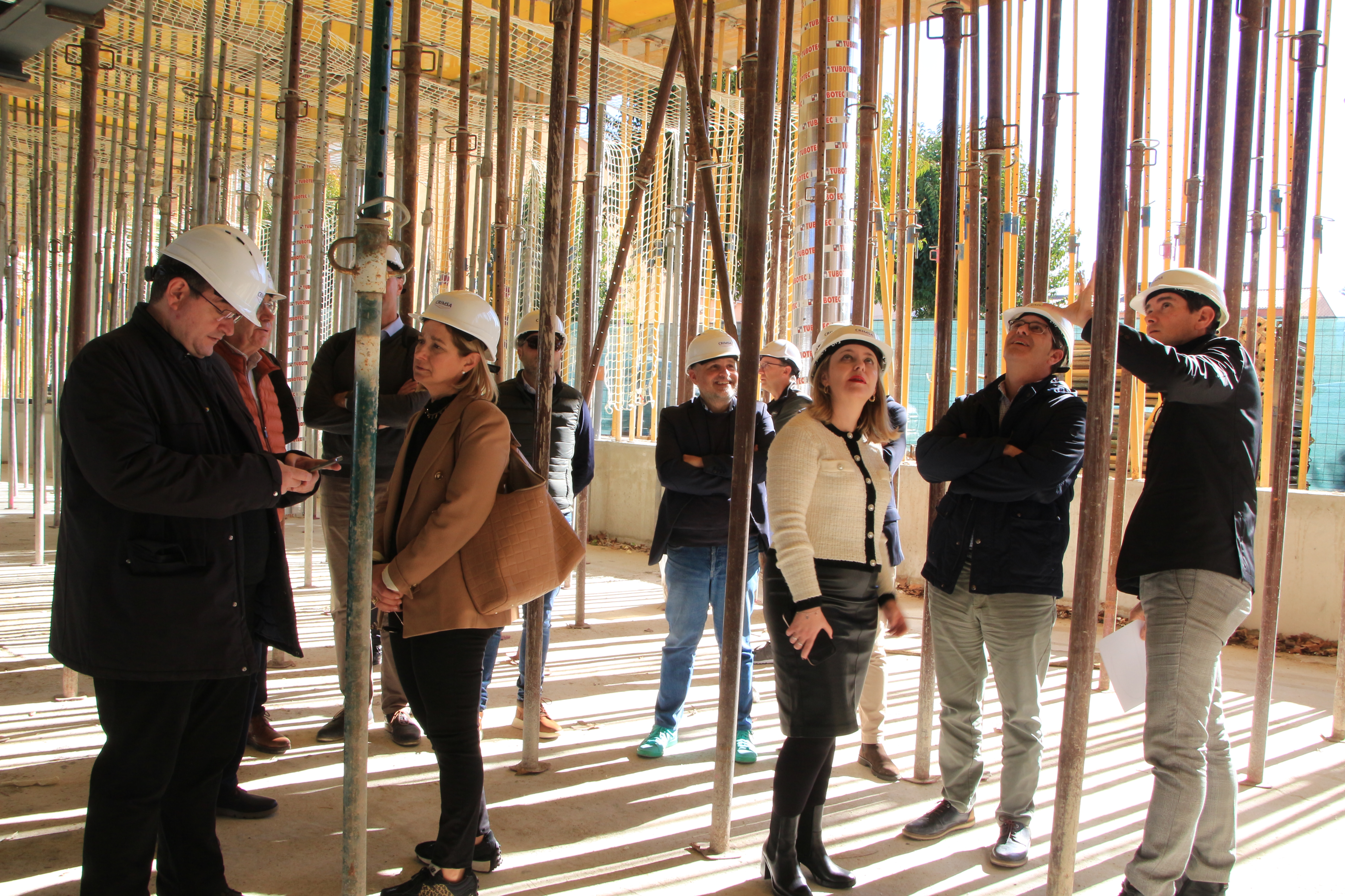 Visita a les obres de la Beneficència d'Ontinyent