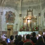Una nube impide que el sol ilumine el rostro de Sant Antoni en Bocairent