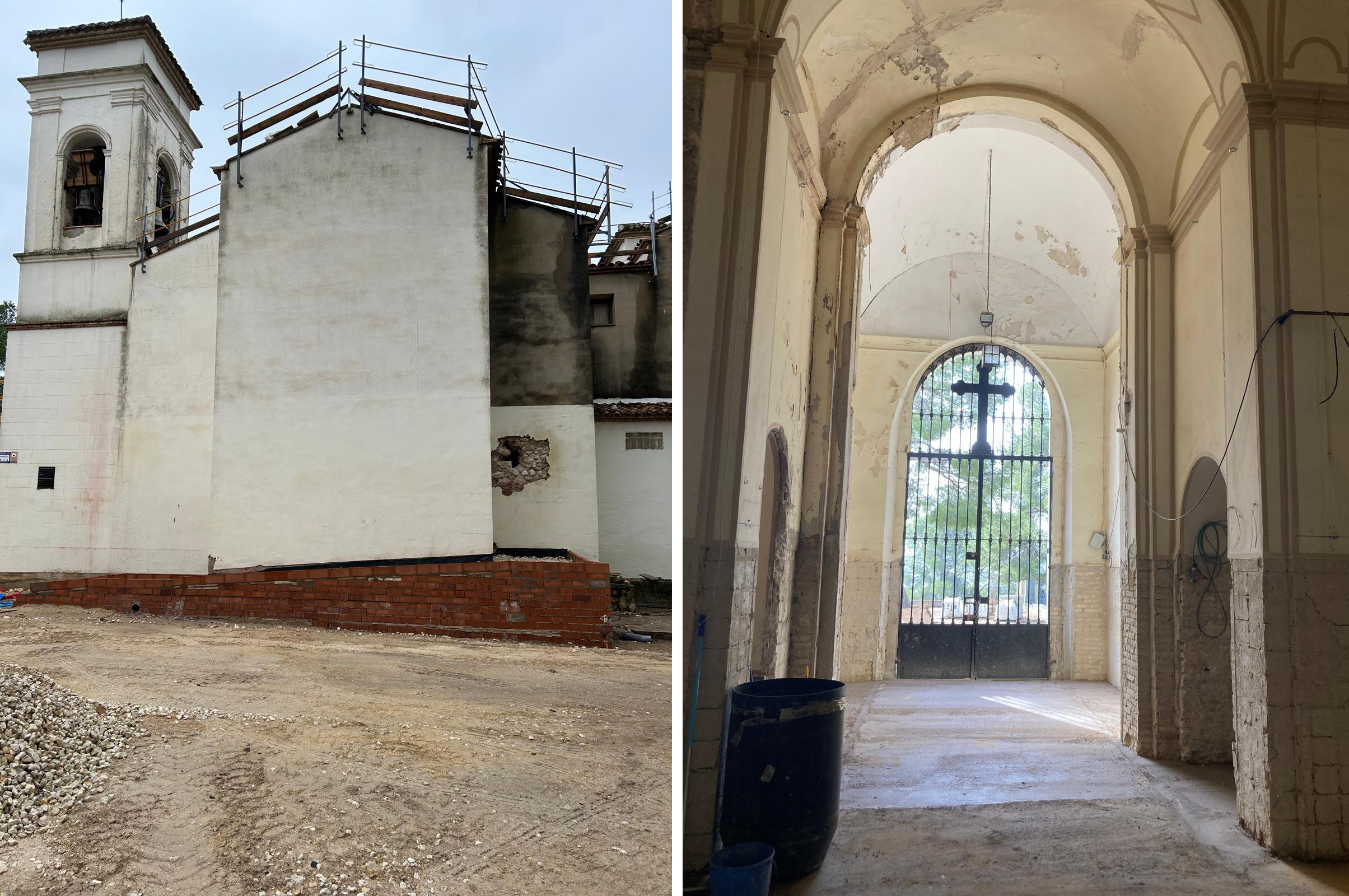 Obras en la ermita de Santa Ana. Ontinyent
