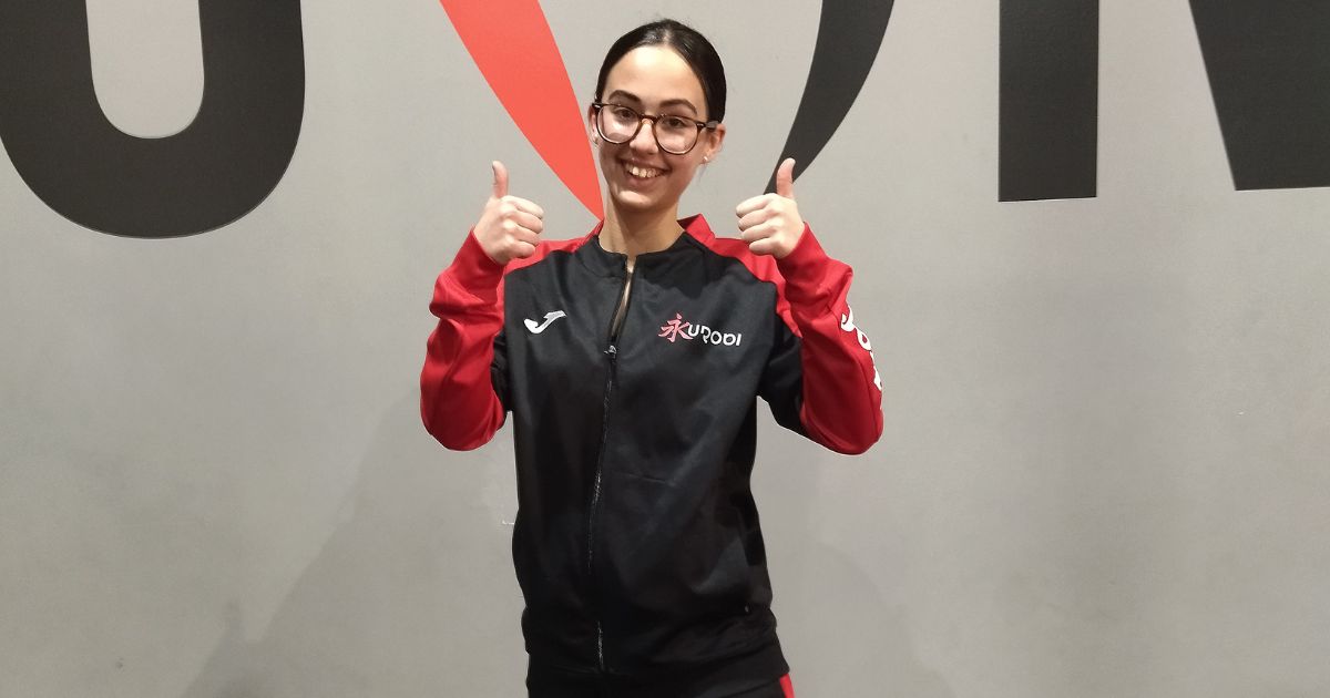 Ainara Blázquez del Club de Karate Dojo Kurobi