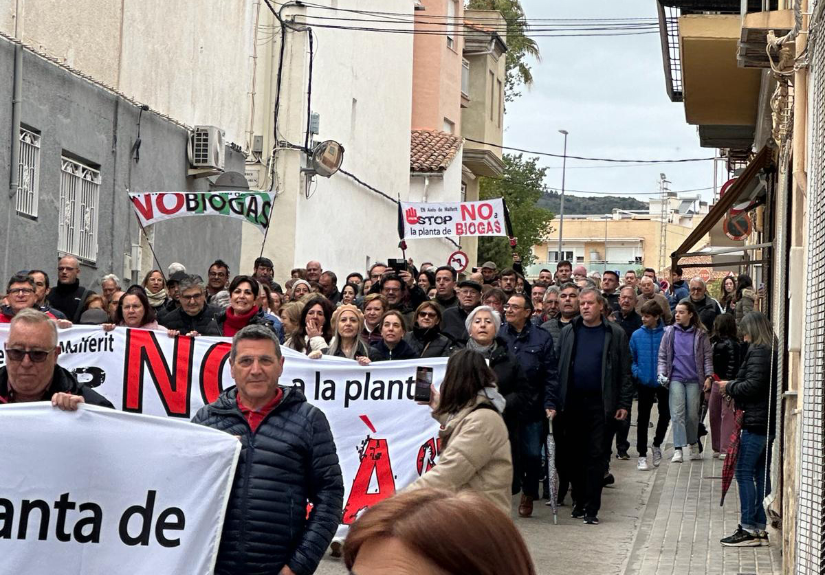 Manifestación en Aielo