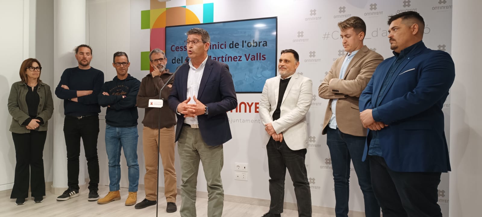 Roda de premsa de la reanudació de les obres