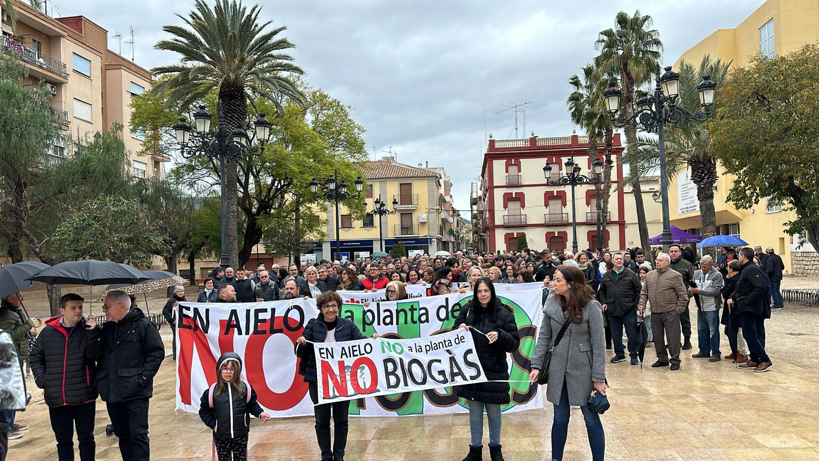 Manifestación contra la planta de biogás
