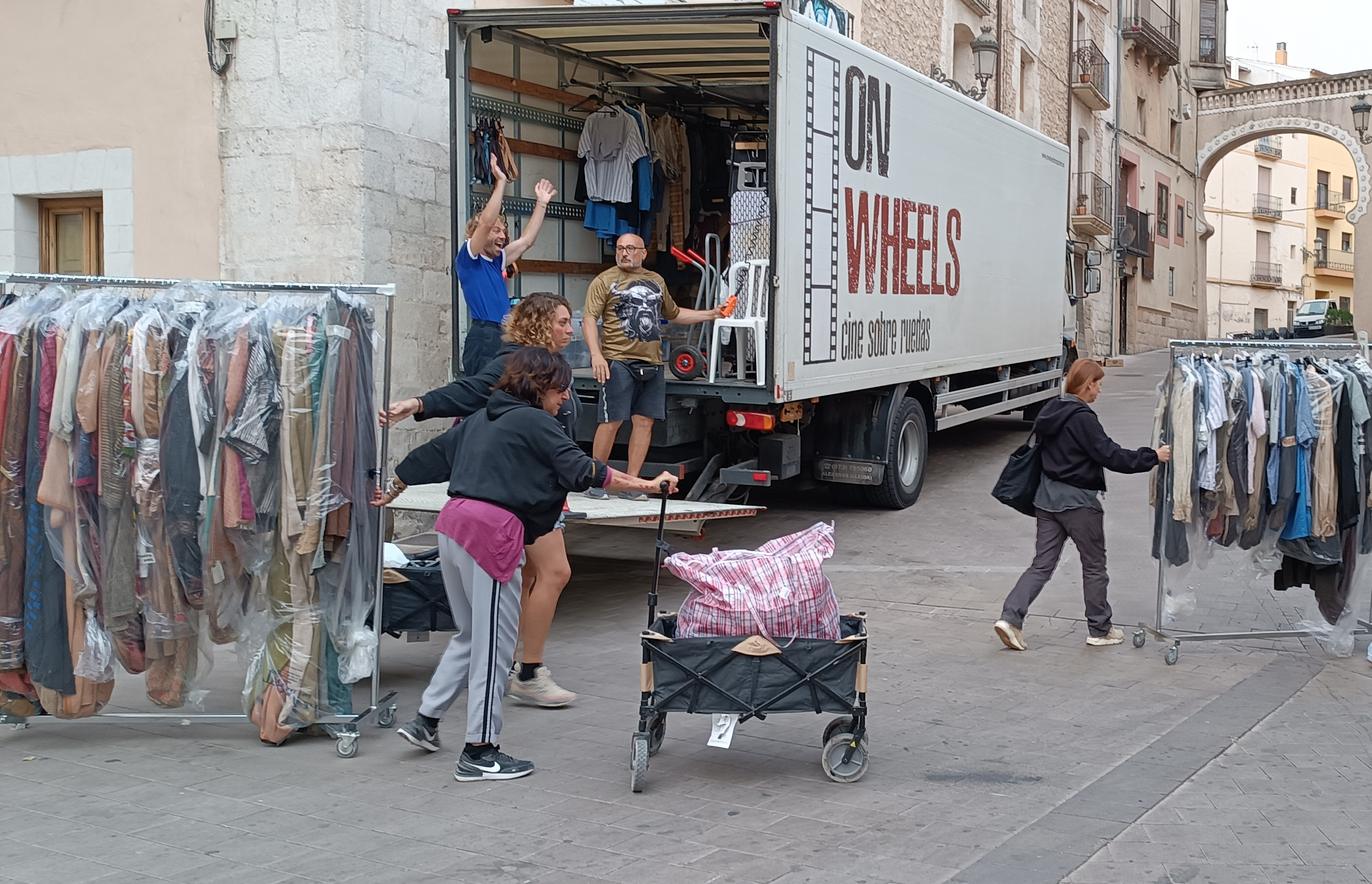 Preparativos para el rodaje en Bocairent