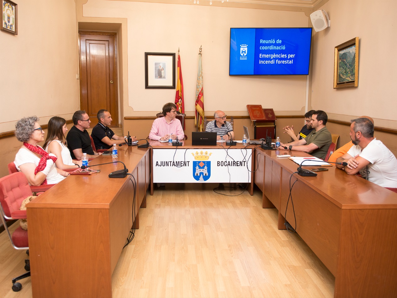Coordinación en caso de incendios en Bocairent