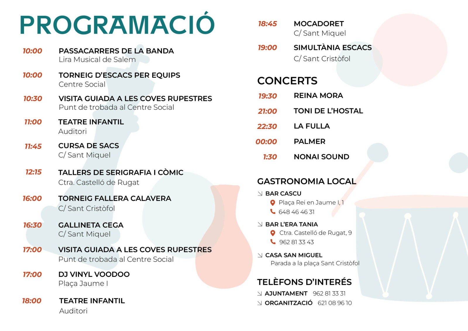 Programación Fira de Sant Miquel. Salem