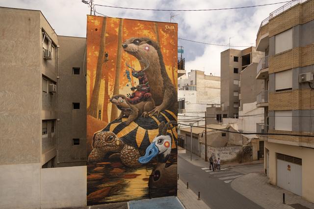 Un mural de l'ontinyentí Dulk, canditat a ser el millor del món 