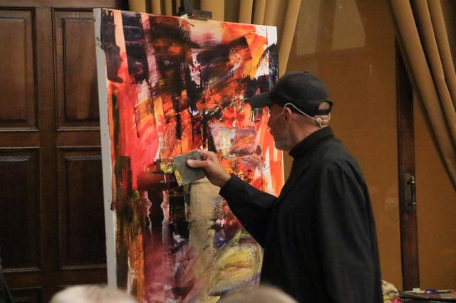 Blai Tomás ofrece una muestra de pintura rápida
