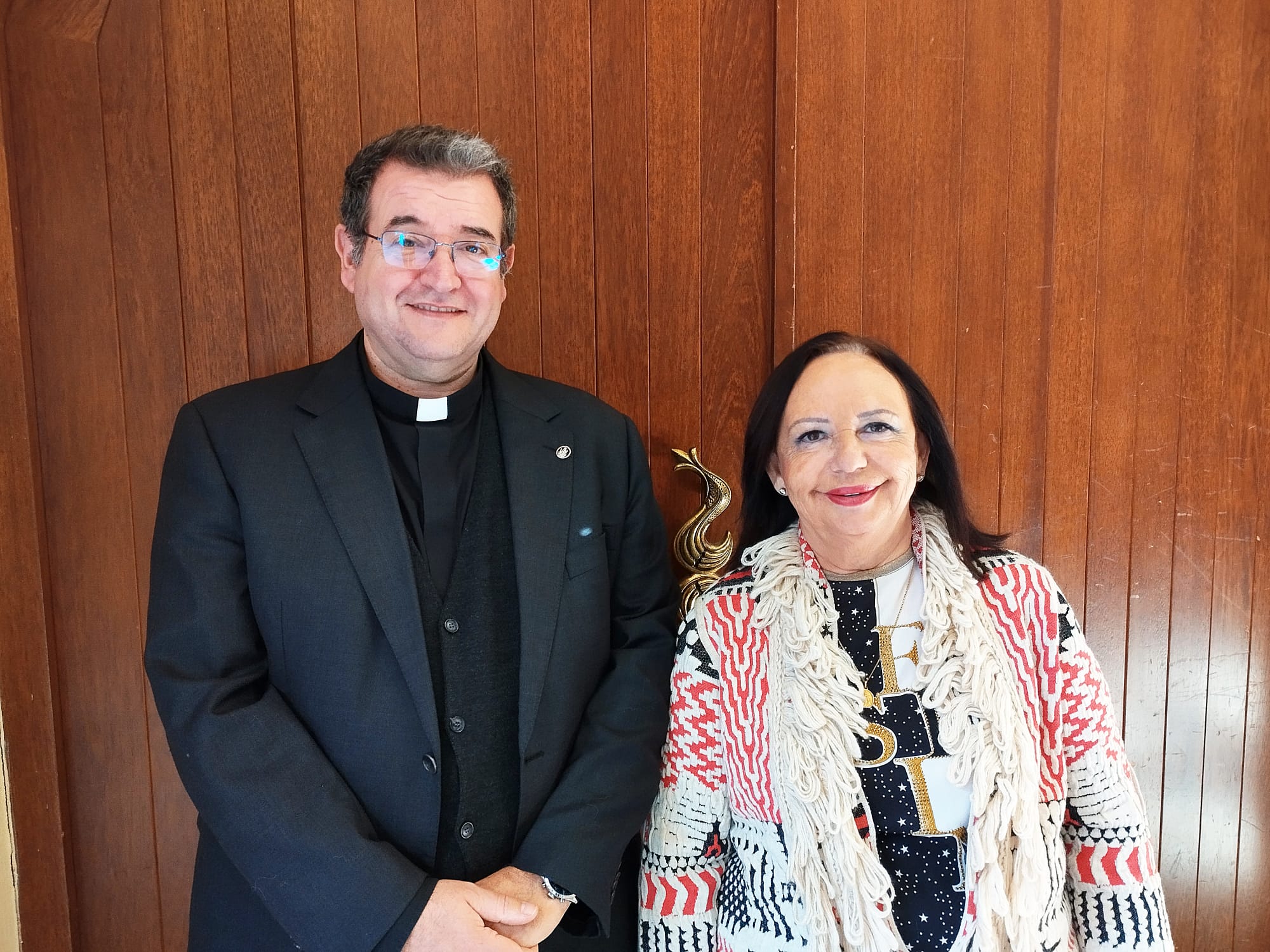 Antonio Ferrando y Concepción Donate, presidenta de la Junta de Cofradía y Hermandades de Semana Santa