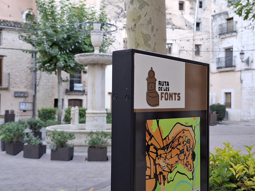 Indicador de la Ruta de les Fonts. Bocairent