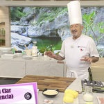 Karlos Arguiñano cuina amb el Pou Clar de fons