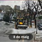 Una forta granissada tiny l'Olleria de blanc