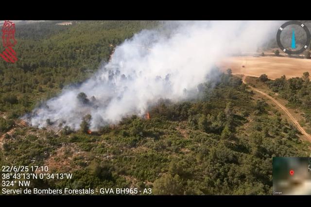 Estabilitzat l'incendi de Bocairent