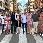Baldoví, Micó y Morera, representación de Compromís en la Entrada de Ontinyent