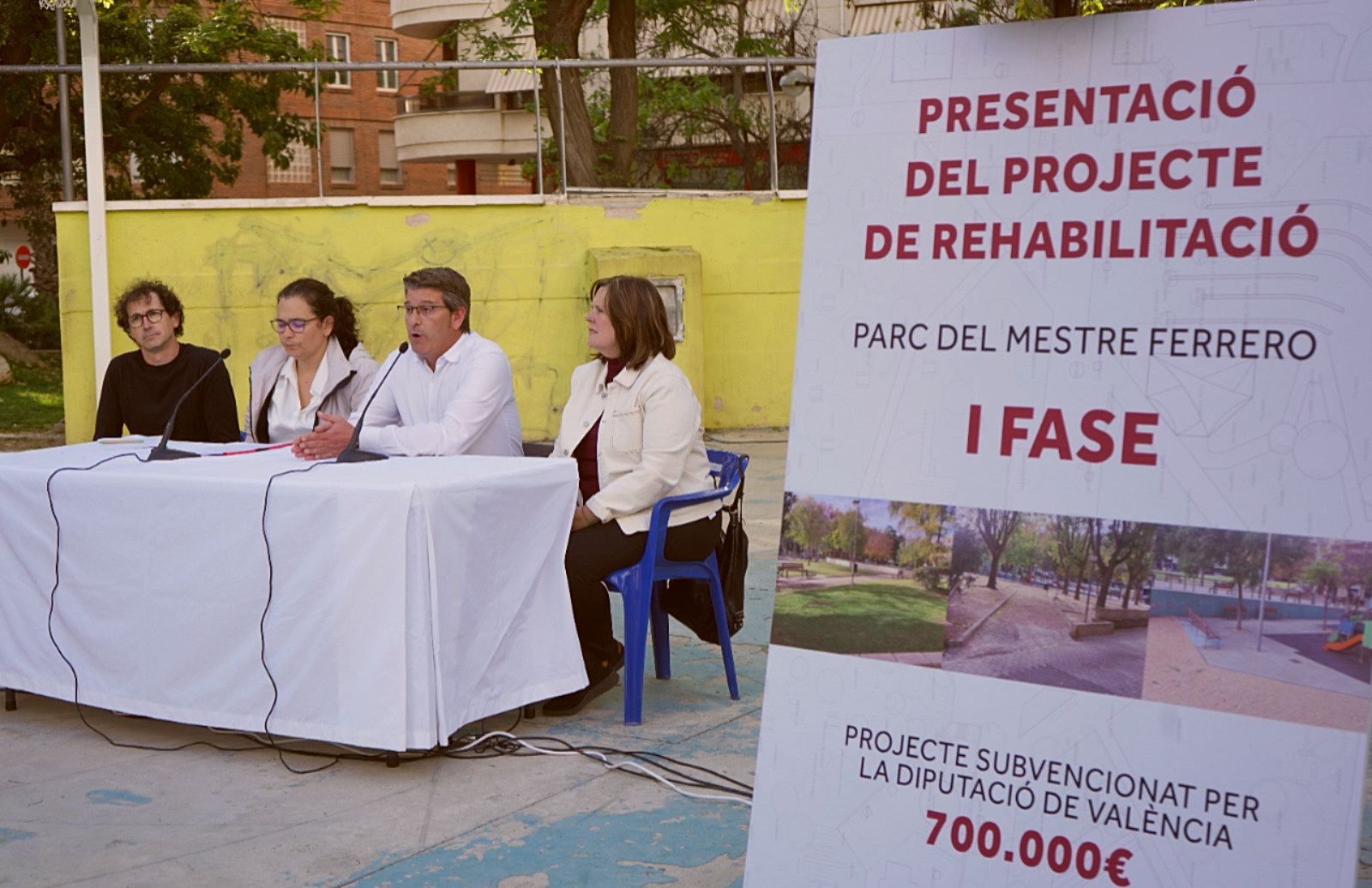 Presentación de la reforma del parque Mestre Ferrero
